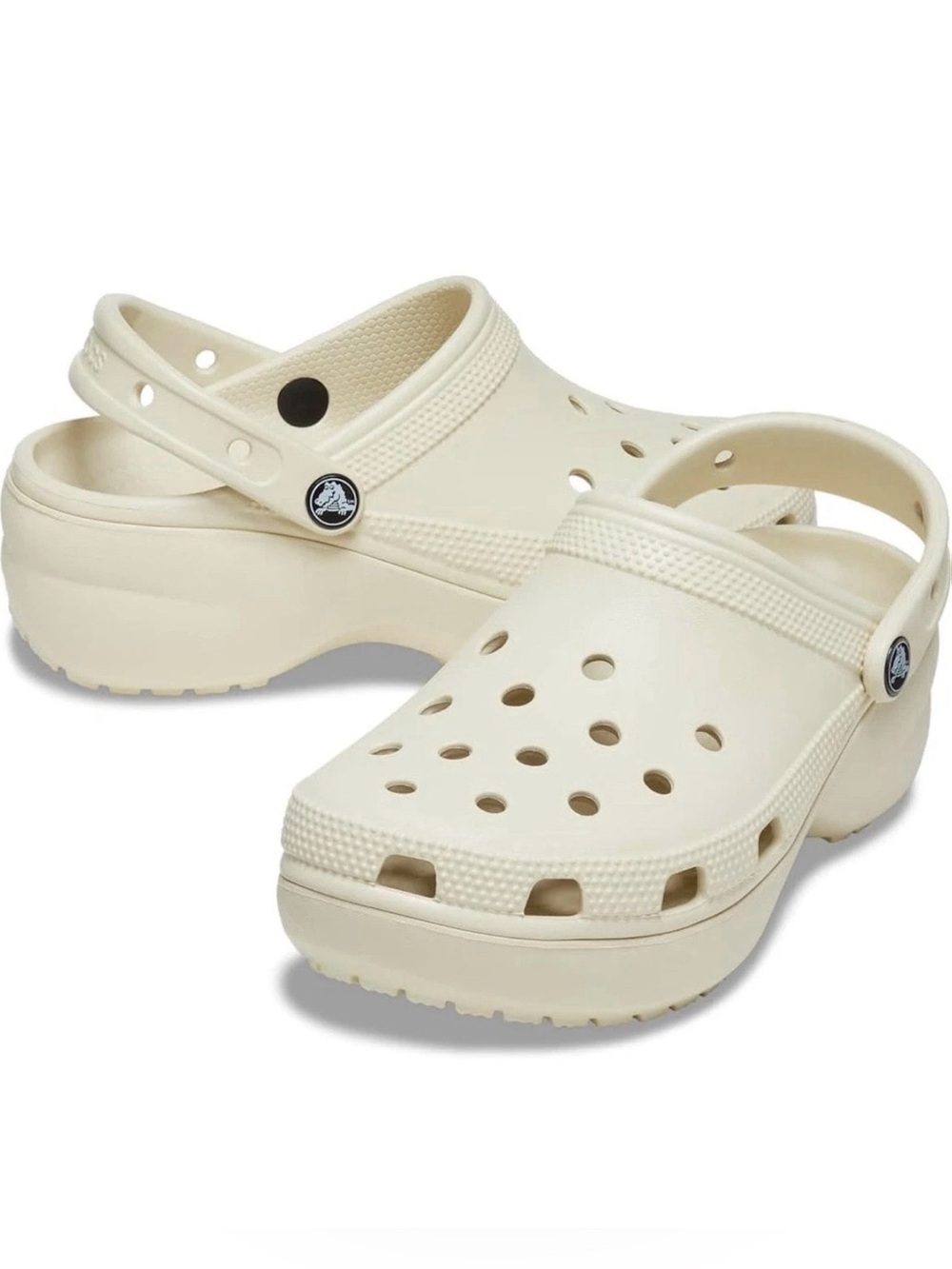Crocs Women’s Classic Platform Clogs Bone Size 10 NEW